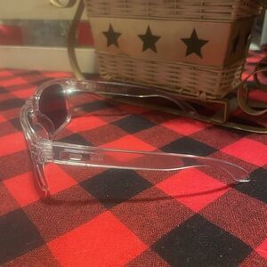 Clear Transparent Frame Sunglasses - Smoke Lenses - Modern Holbrook Style